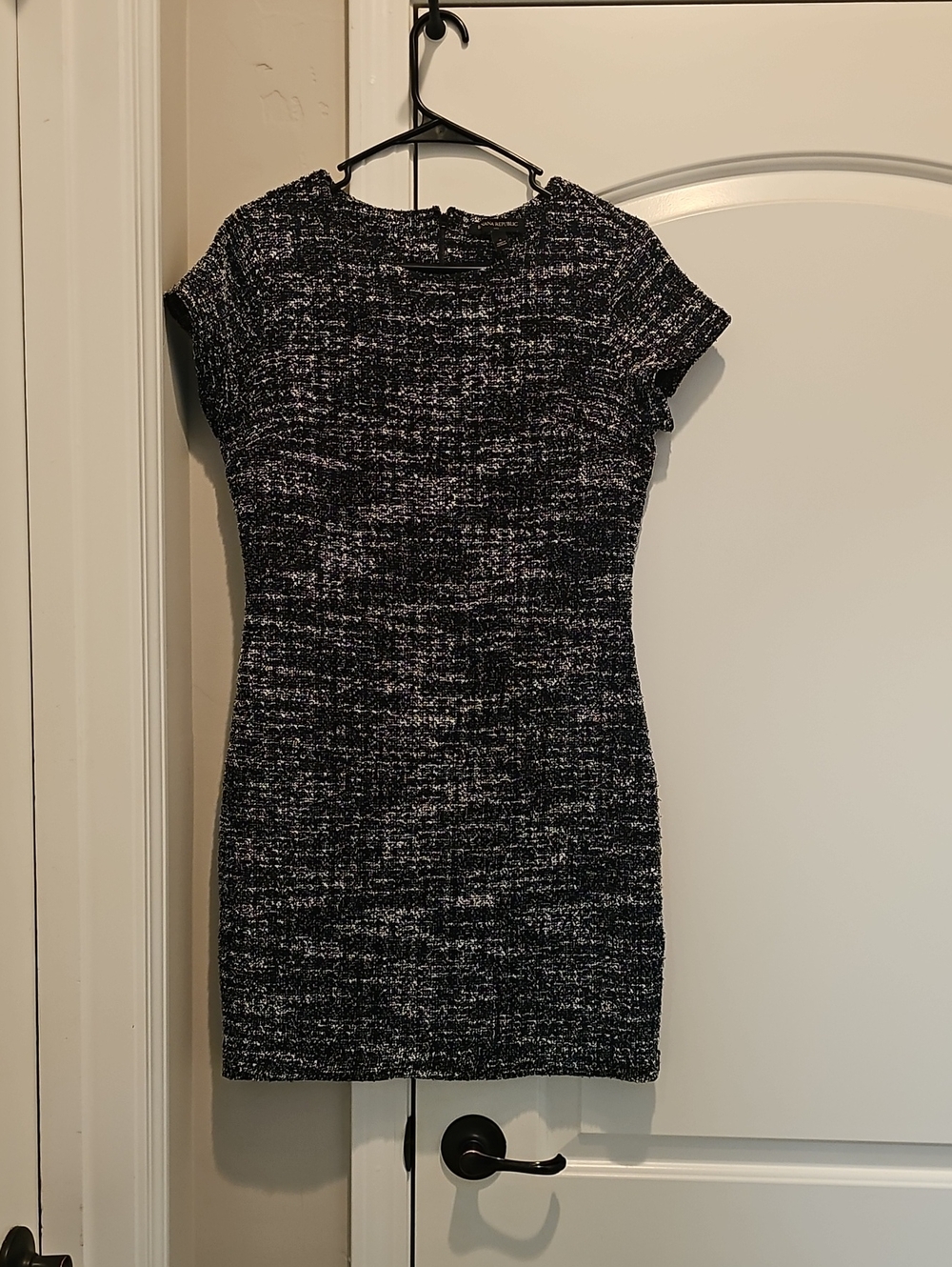 Banana Republic Black and White Tweed Mini Dress